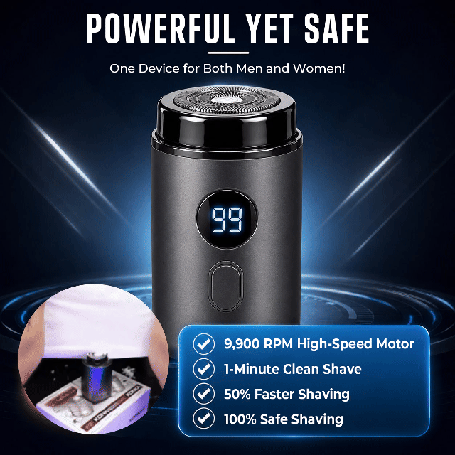 🔥 EXCLUSIVE 70% OFF + 🎁 2026 Upgraded Portable Men's Electric Shaver ⚡Full-Body Grooming |9,900RPM Motor |Smart LED Display