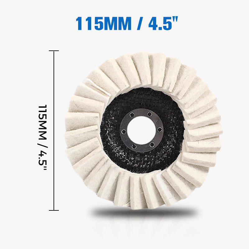 Polishing Disc With Wool Felt Flap