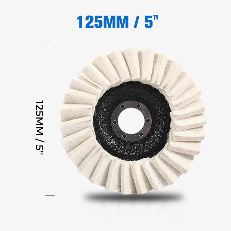 Polishing Disc With Wool Felt Flap