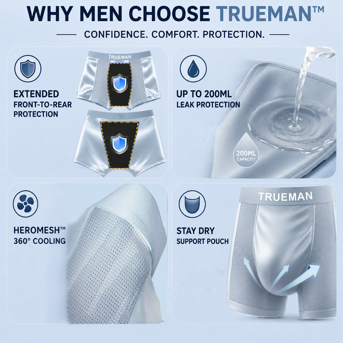 🏆20K+ SOLD 🔥 Premium Leakproof Bamboo IceSilk Boxer
