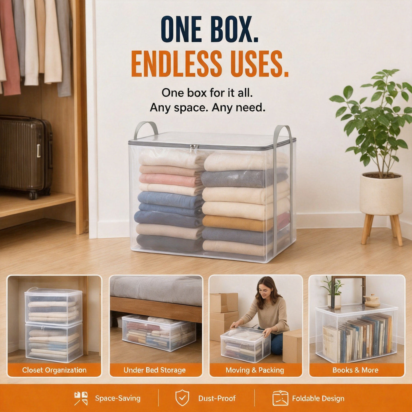 ClearView Heavy-Duty Storage Organizer Bag