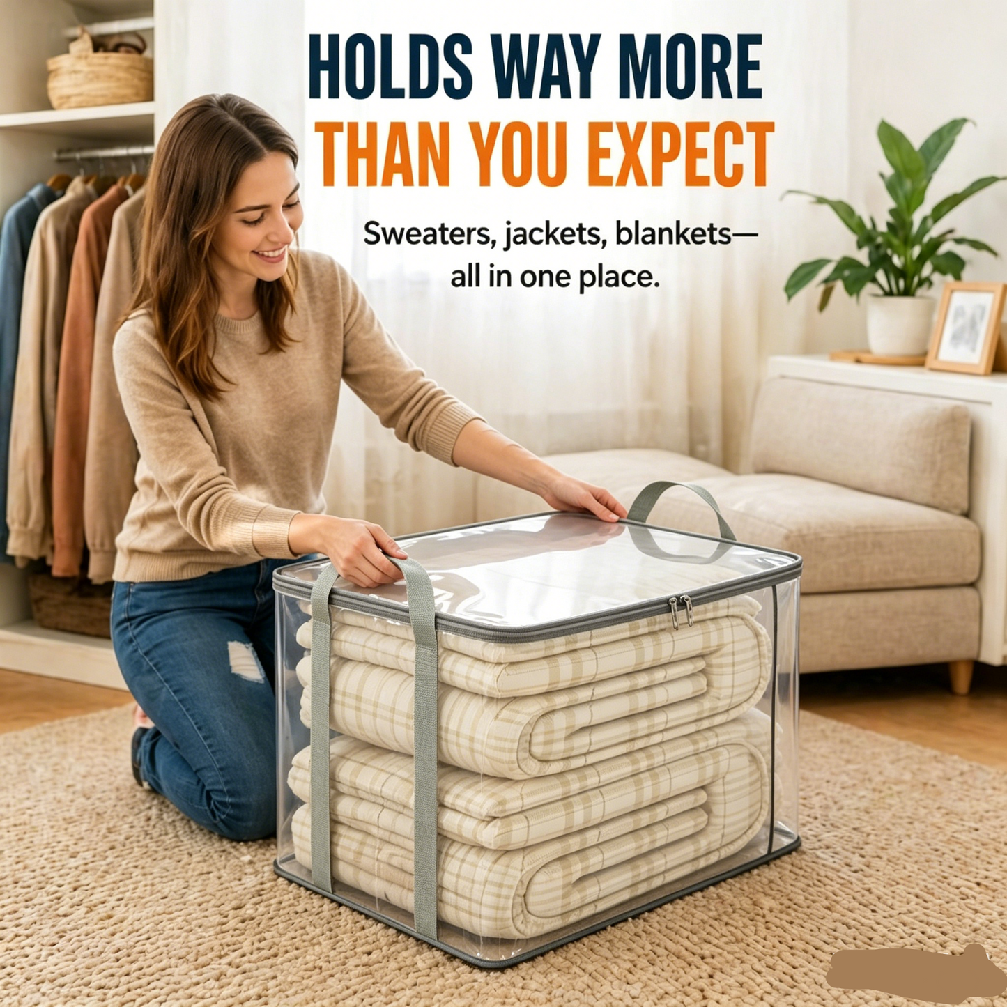 ClearView Heavy-Duty Storage Organizer Bag