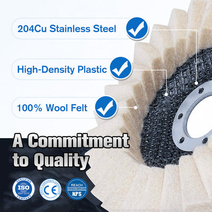 Polishing Disc With Wool Felt Flap