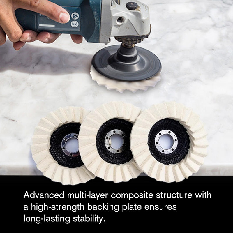 Polishing Disc With Wool Felt Flap