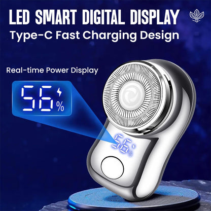 EXCLUSIVE 70% OFF + 🎁🪒 2026 Upgraded Mini-Shave Portable Electric Shaver | 2M+ Sold Worldwide🏆9,900RPM Power | LED Battery Display | IPX7 Wet & Dry Use
