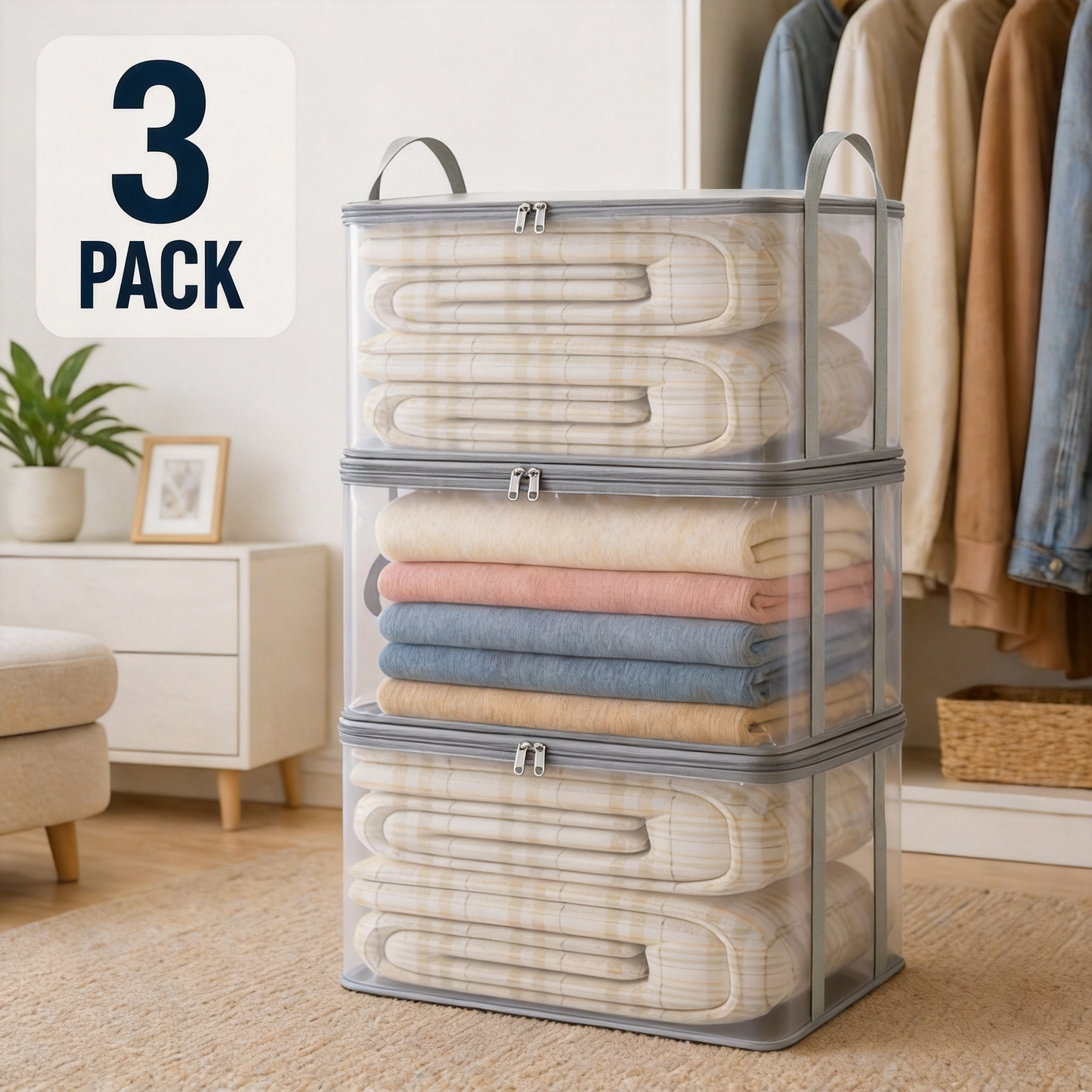 ClearView Heavy-Duty Storage Organizer Bag