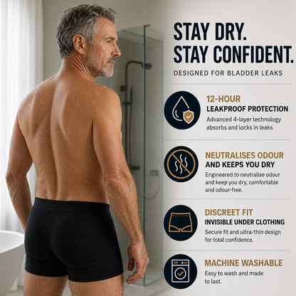 EXCLUSIVE 80% OFF + GIFT🔥 BoxersGuard™  2026 VERSION Men’s Ultra-Absorbent Boxer Briefs