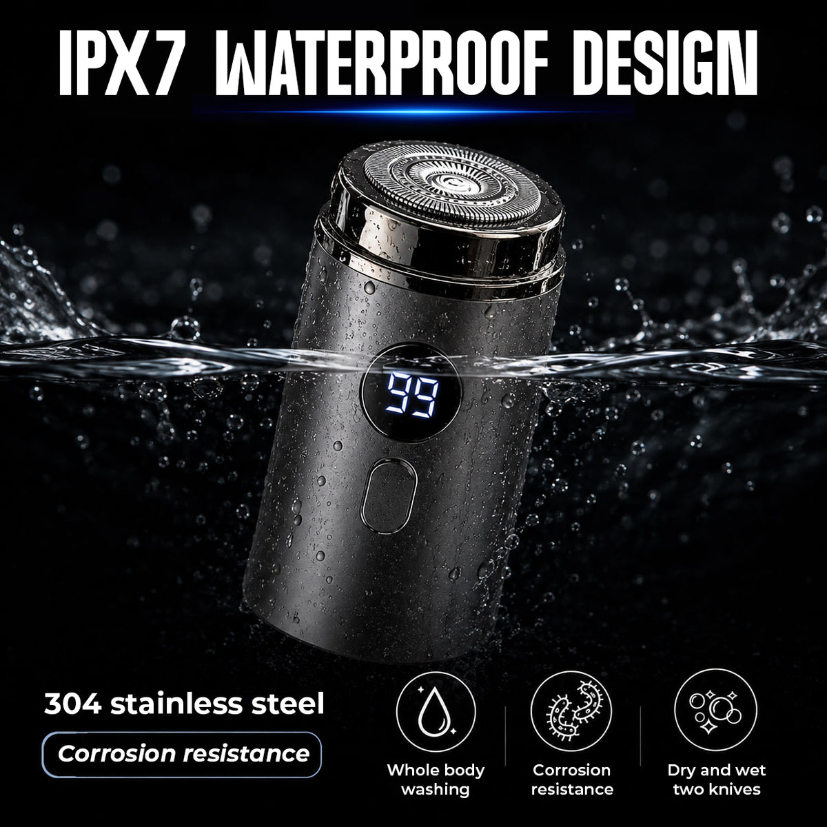 🔥 EXCLUSIVE 70% OFF + 🎁 2026 Upgraded Portable Men's Electric Shaver ⚡Full-Body Grooming |9,900RPM Motor |Smart LED Display
