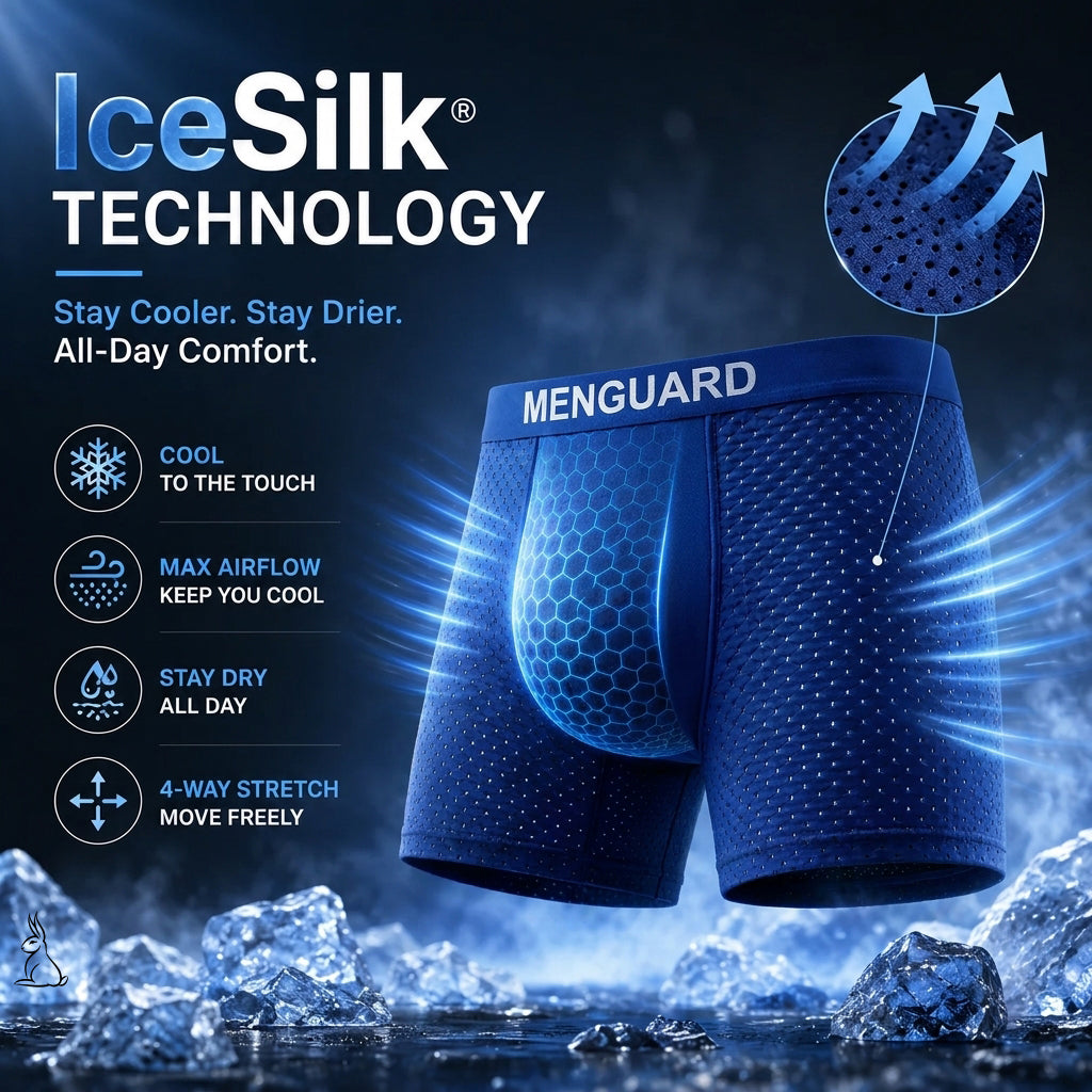 EXCLUSIVE 80% OFF 🔥2026 Premium IceSilk Leakproof Boxer Briefs 💧 Up to 300mL Absorbency | Cooling IceSilk Comfort