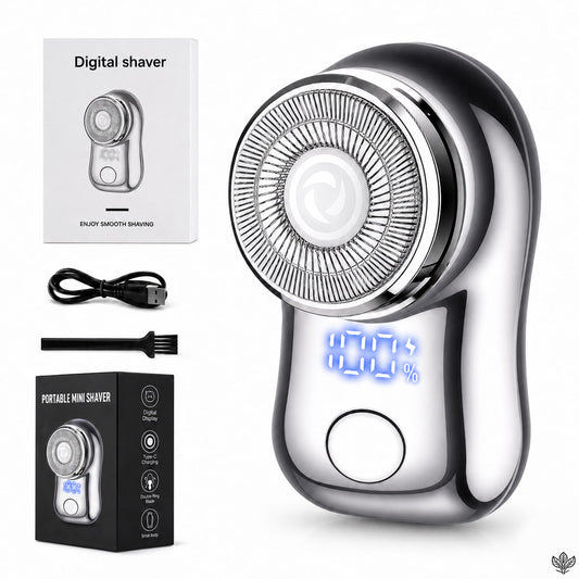 EXCLUSIVE 70% OFF + 🎁🪒 2026 Upgraded Mini-Shave Portable Electric Shaver | 2M+ Sold Worldwide🏆9,900RPM Power | LED Battery Display | IPX7 Wet & Dry Use