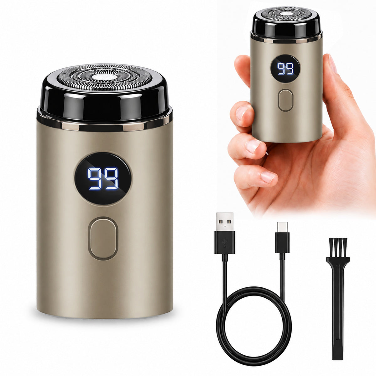 🔥 EXCLUSIVE 70% OFF + 🎁 2026 Upgraded Portable Men's Electric Shaver ⚡Full-Body Grooming |9,900RPM Motor |Smart LED Display
