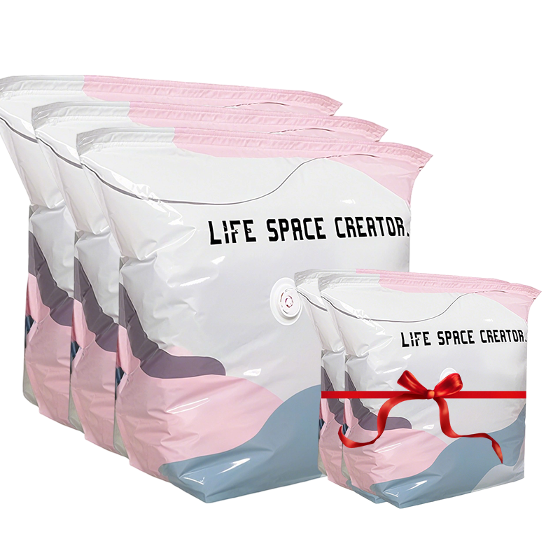 Pump-Free Vacuum Compression Bags, Large Size