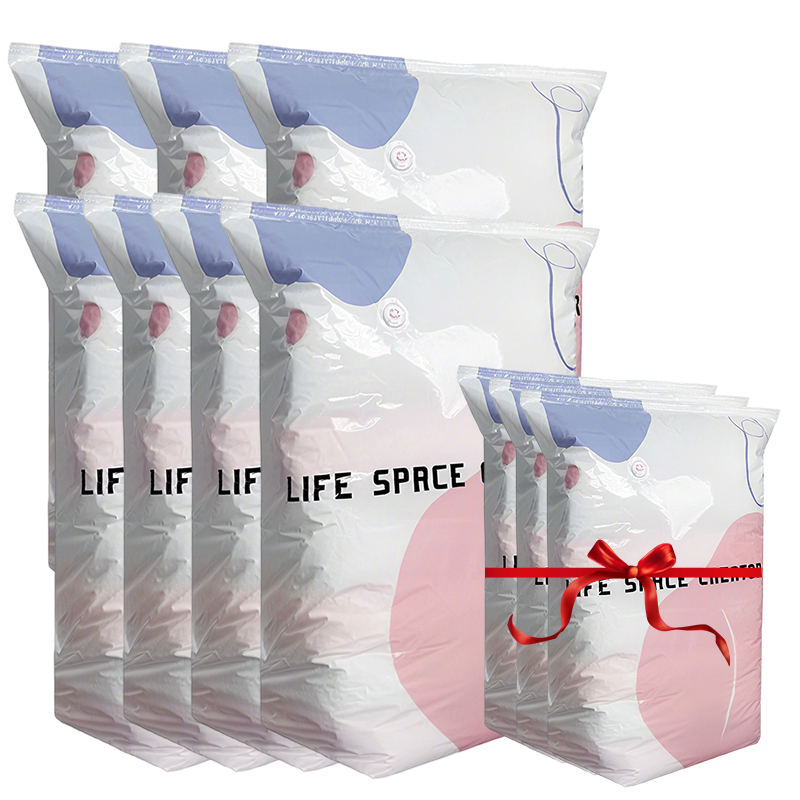 Pump-Free Vacuum Compression Bags, Large Size